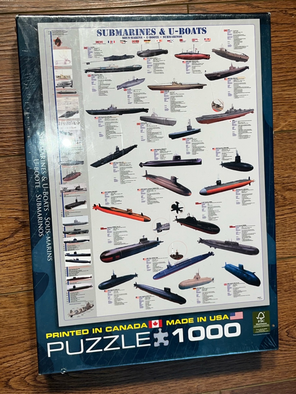 NEW Factory Sealed Submarines & U-Boats EuroGraphics Puzzle 1000 Piece 19” x 26”